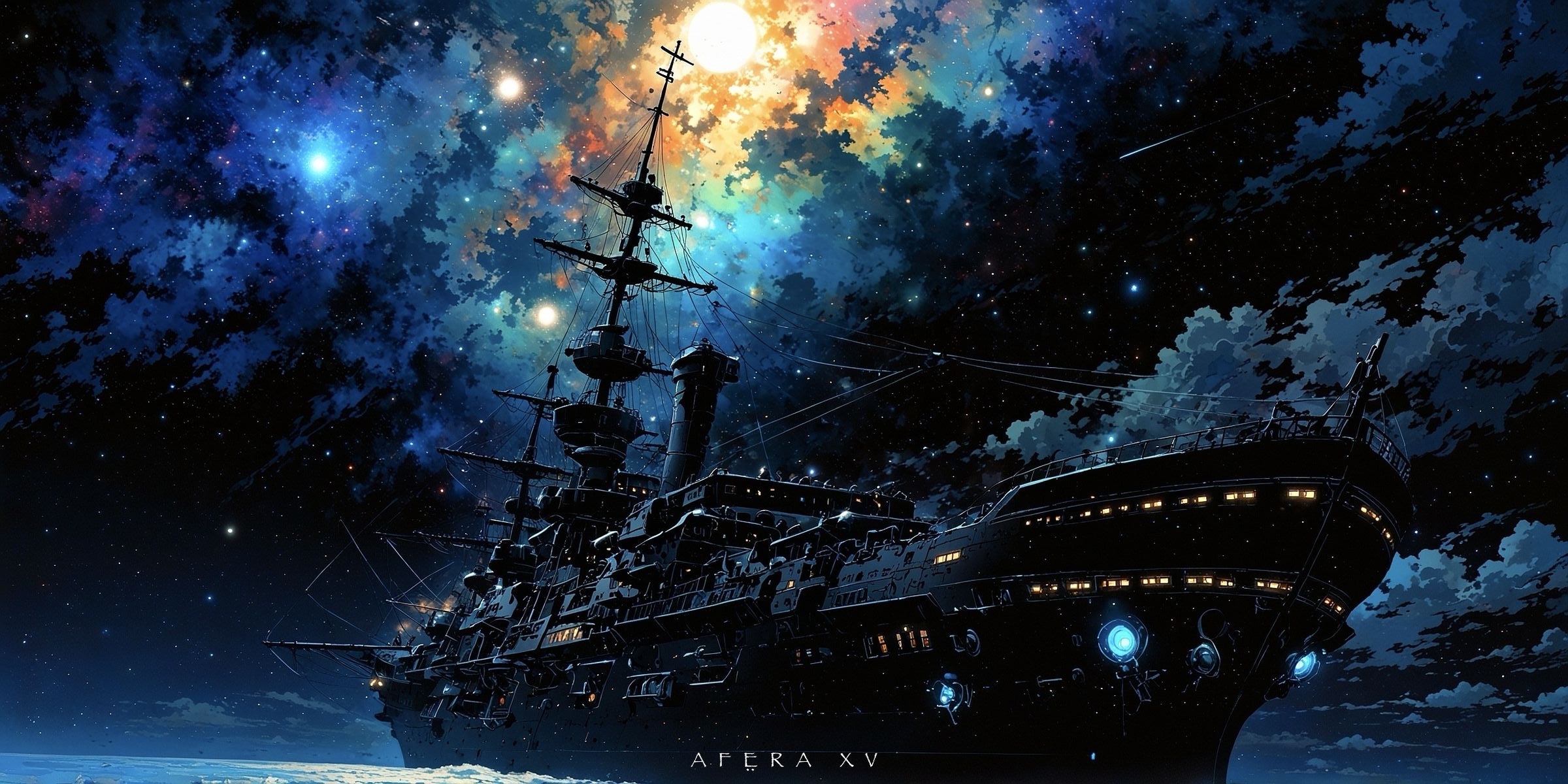 Starship Nebula Drift wallpaper