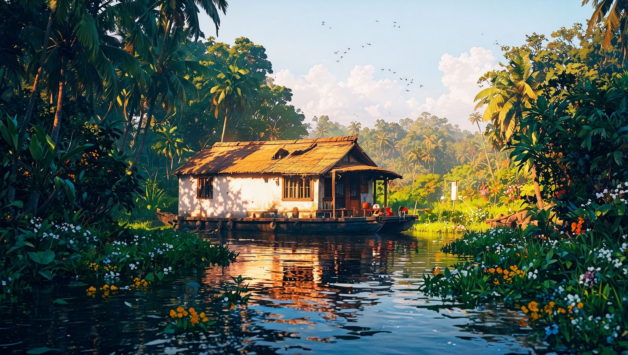 Tropical Water Homestead wallpaper