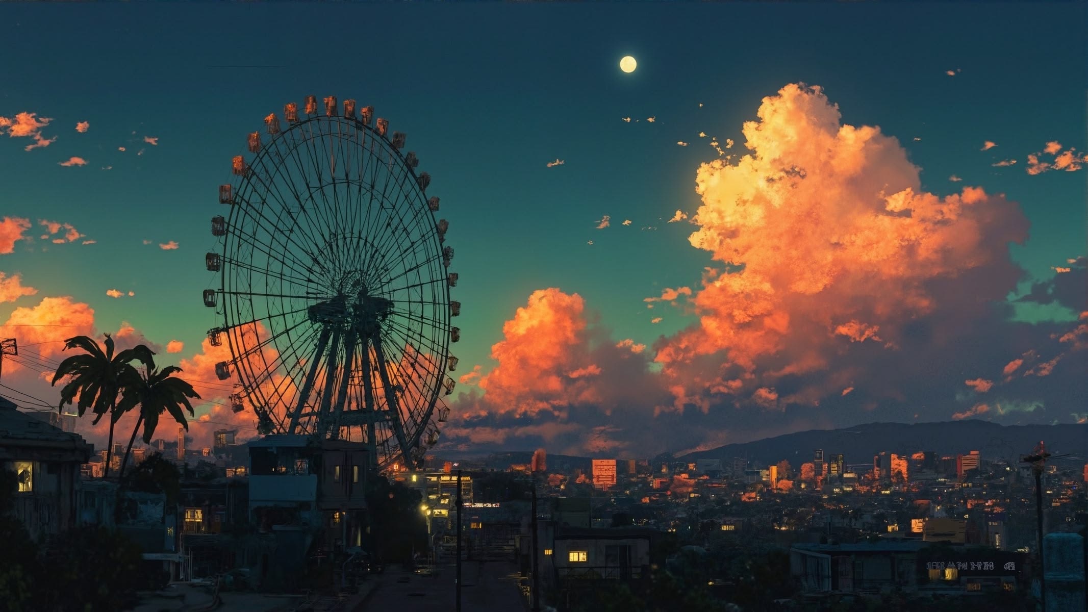 Twilight Ferris City wallpaper